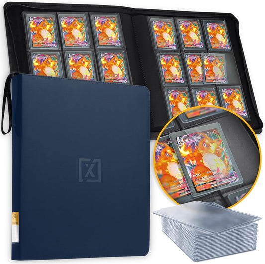Top Load Card Binder - Compatible with Top-Loading Card Cases - Fits 252 | 20 Premium Loaders Included | 9-Pocket Ringless Double-Sided Pages | Storage for TCG & Sports Cards