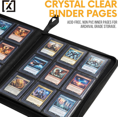Top Load Card Binder - Compatible with Top-Loading Card Cases - Fits 252 | 20 Premium Loaders Included | 9-Pocket Ringless Double-Sided Pages | Storage for TCG & Sports Cards