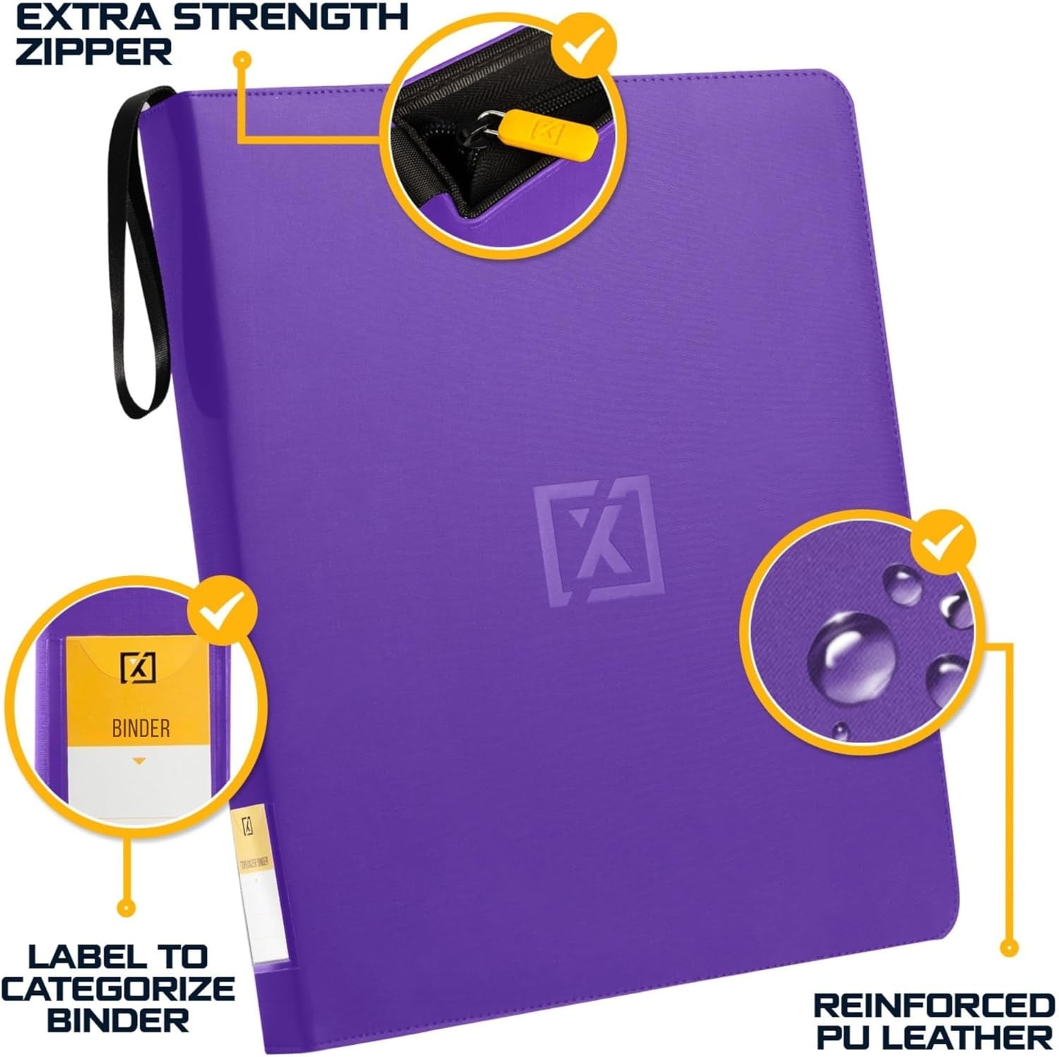 X PRO Top Load Card Binder - Compatible with Top-Loading Card Cases - Fits 252 | 20 Premium Loaders Included | 9-Pocket Ringless Double-Sided Pages | Storage for TCG & Sports Cards