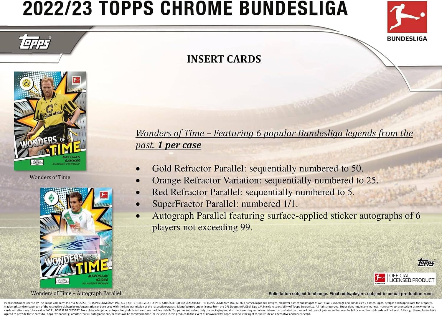 2022/23  Bundesliga Futbol Soccer Trading Cards Hobby Box