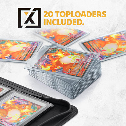 Top Load Card Binder - Compatible with Top-Loading Card Cases - Fits 252 | 20 Premium Loaders Included | 9-Pocket Ringless Double-Sided Pages | Storage for TCG & Sports Cards