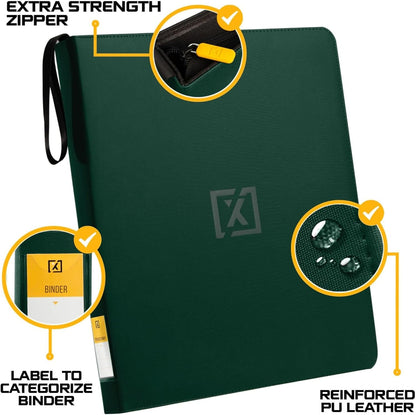 Top Load Card Binder - Compatible with Top-Loading Card Cases - Fits 252 | 20 Premium Loaders Included | 9-Pocket Ringless Double-Sided Pages | Storage for TCG & Sports Cards