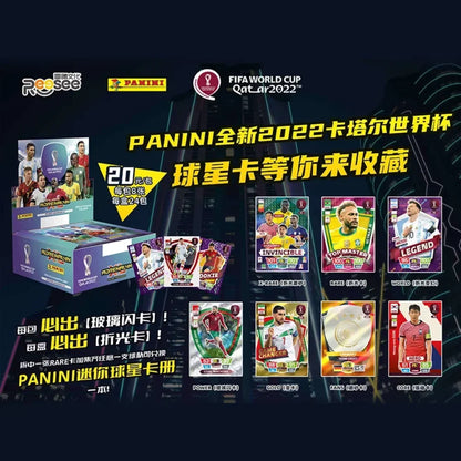 2022 Panini Qatar World Cup Soccer Star Cards Box Messi Ronaldo Limited Edition Football Trading Cards Fan Collection Set