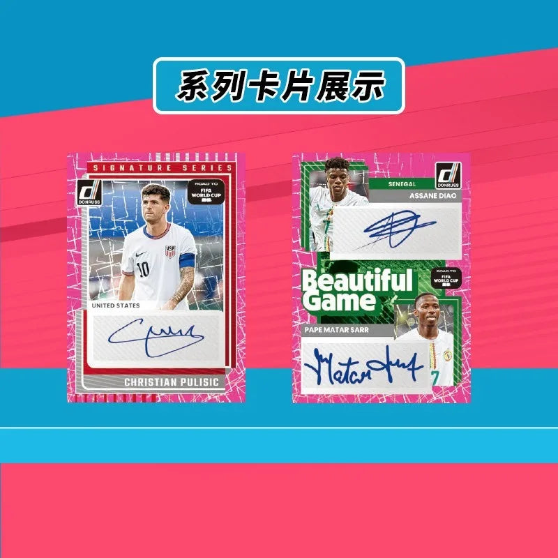 Genuine 2026 Panini Donruss Road To FIFA World Cup Messi & CR7 FIFA World Cup Football Star Cards Anime Peripheral Gift Toys