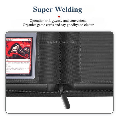Toploader Binder Holds 252+ Top Loaders 9 Pocket Top Loader Binders for 3" X 4" Rigid Card Holders for MTG TCG  Sport Cards