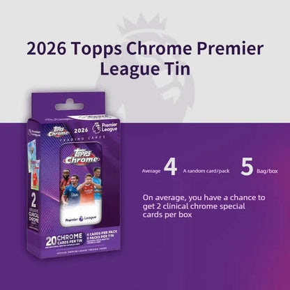 2026 Topps Premier League Chrome English Premier League Soccer Star Cards Game Collection Cards Toy Gift