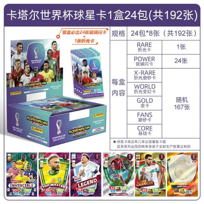 2022 Panini Qatar World Cup Soccer Star Cards Box Messi Ronaldo Limited Edition Football Trading Cards Fan Collection Set