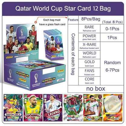 2022 Panini Qatar World Cup Soccer Star Cards Box Messi Ronaldo Limited Edition Football Trading Cards Fan Collection Set