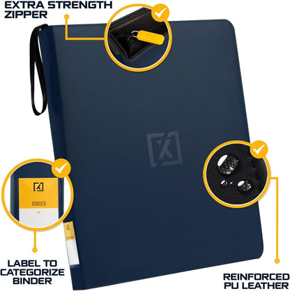 Top Load Card Binder - Compatible with Top-Loading Card Cases - Fits 252 | 20 Premium Loaders Included | 9-Pocket Ringless Double-Sided Pages | Storage for TCG & Sports Cards